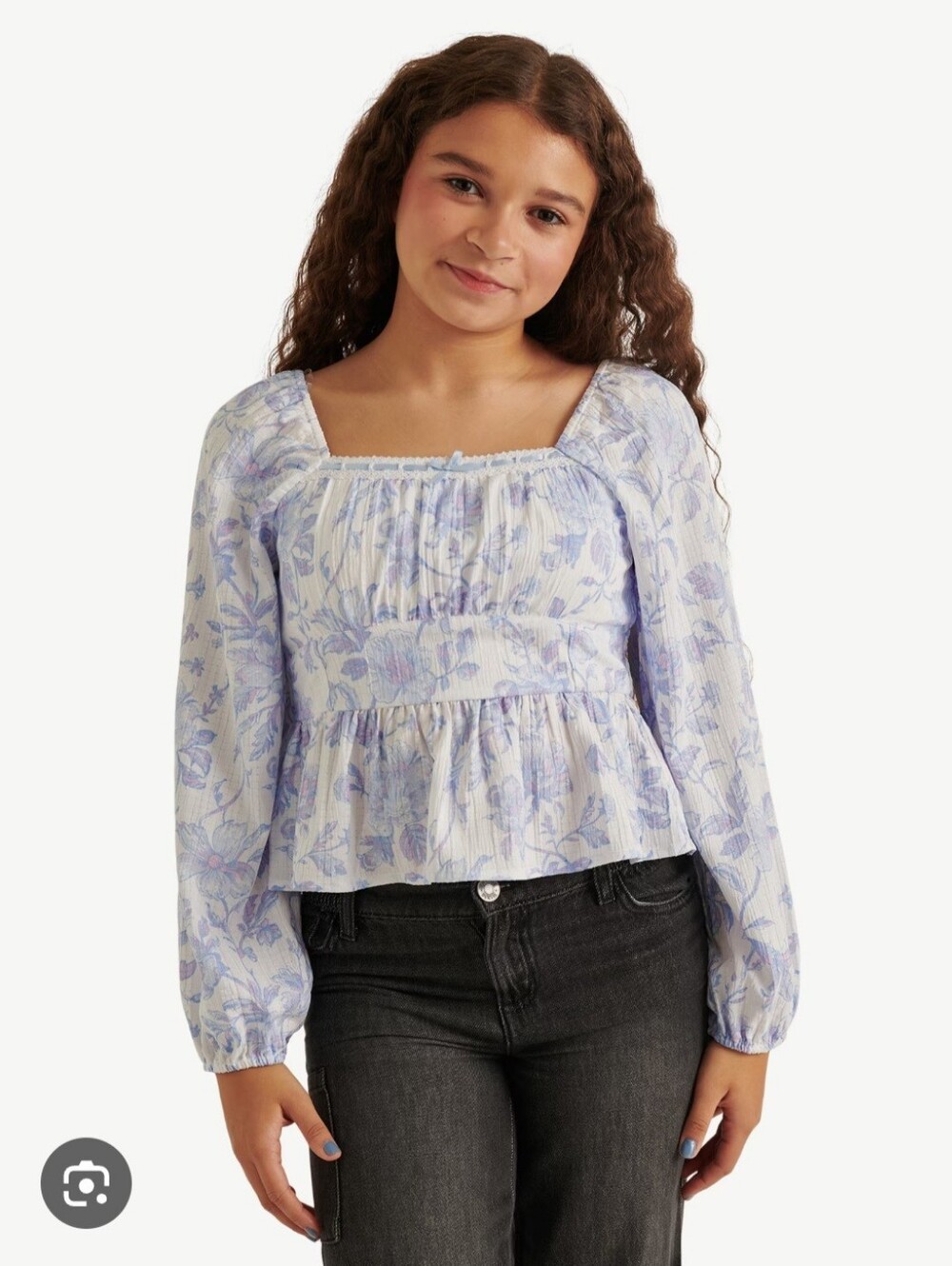 9/8/35. Girls Justice Peplum Pretty Top (NWT)
